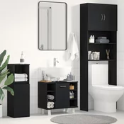 Kupaonski ormar Crni hrast 60 x 32 x 54 cm Konstruirano drvo
