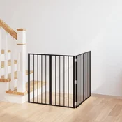 Vrata za pse 2 pcs Crna 80 x 80 cm Cinkani celik