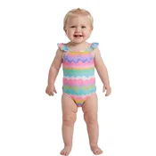 Speedo infant ruffle pink/green 6-9 mesecev