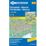 Tabacco topographische Wanderkarte Schnalstal, Naturns. Val Senales, Naturno