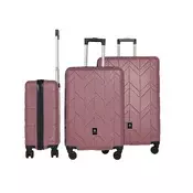 Hoffmanns 3-dijelni ABS set kofera ružičasto zlatna