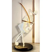 Casa Padrino luxury floor lamp dancer white/brass/black H. 179 cm - LED resin floor lamp - Luxury floor lamps - Luxury lights - Luxury furniture - Luxury furnishings