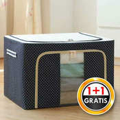 HOME & MARKER Tekstilna Škatla za shranjevanje oblačil (66L, modra) | STACKBOX 1+1 Gratis