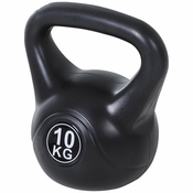 HOMCOM 10 kg kettlebell za šport in fitnes iz PVC s peskom in gladkim antigravitacijskim ročajem drgnjenje