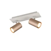 Trio Lighting Marley stropni reflektor rjava/svetlo siva 30 x 9 cm 2-svetlobni kovinski - Dnevna soba / jedilnica - Sodobni - kavno rjava, svetlo siva - Kovina