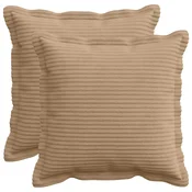 vidaXL Prevleka za blazino 2 kos HOUTEN Rjava 50 x 50 cm korduroy