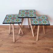 Hanah Home Set klub stocica 3Shp143, 3 komada, Šarena