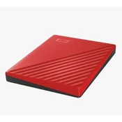 2.5 2TB WD My Passport, External HDD, USB3.2, red (WDBYVG0020BRD)