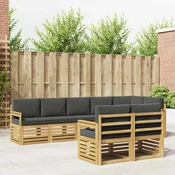 Set vanjskih sofa 8 pcs Bijela i antracit 306 x 128,5 x 73 cm