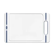 Deska za rezanje Chef 34x22x1cm / belo-modra / pvc