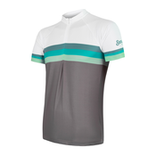 Mens Jersey Sensor Cyklo Summer Stripe Grey/Green