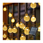 Brilagi - LED solarni dekorativni niz BUBBLE 200xLED / 8 funkcija, 20 m, IP65, topla bela