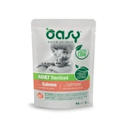 Oasy Chunks in Gravy Sterilized Adult losos v omaki, vrečka - 85 g 12 x 85 g