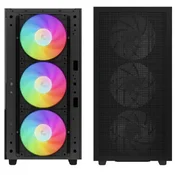 DeepCool CH560 Kucište DIGITAL ATX, Bocno staklo, Dual Status Display, 3xLED 140mm +1x120mm, USB-C, Crno