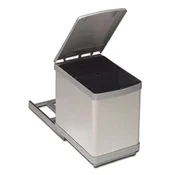 284 KOŠ ZA SMETI SIV-INOX 7,5l+7,5l