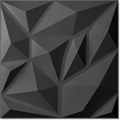 ART3D 3D stenske PVC plošče Diamond 30 x 30 cm črne 20 kosov