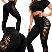 Ženske sportske Push Up tajice ZR - 40917 - Crna / S / M KP40917