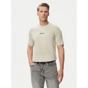 BOSS Majica Logo Tape 50566606 Bež Regular Fit