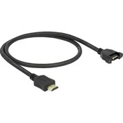 DELOCK Delock HDMI podaljšek HDMI-A  vtič\, HDMI-A  vtičnica 0.50 m črna 85463 pozlačeni konektorji HDMI kabel, (20416187)
