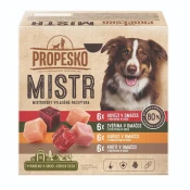 Propesko Dog Master mešanica vrst v omaki, žepek (24 pakiranj)