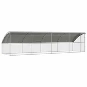 Vidaxl Kletka za piščance 4 szt. srebrna 800 x 200 x 200 cm