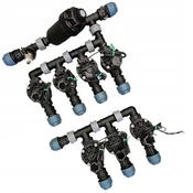 7-sekcijski kolektor Rain Bird s filtrom, PE 25