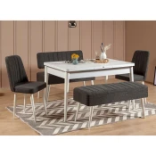 Hanah Home Set trpezarijski sto i stolice Vina 1053-4, Bež
