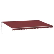 Vidaxl Avtomatsko zložljiva tenda bordo 600x300 cm