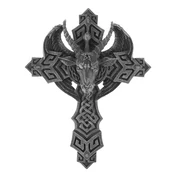 Stenska dekoracija Mystical Black Cross - 766-81172