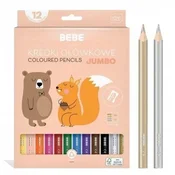 Interdruk Otroški svinčniki BEBE Jumbo, 12 barv
