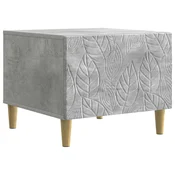 vidaXL Klubska miza Betonsko siva 50 x 49 x 40 cm Inženirski les