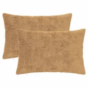 vidaXL Prevleka za blazino 2 kos HEERLEN Taupe 50 x 80 cm