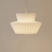 Obesek Lindby Magali, bela, papir, O 45 cm, E27 - Dnevna soba/jedilnica - Papir/karton
