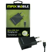 MAXMOBILE KUCNI PUNJAC SET 2U1 USB+ MICRO DATA KABEL 2.4A