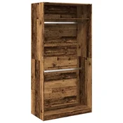Vidaxl Garderobna omara starinski les 100x50x200 cm inženirski les