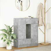 Komoda s ladicama i vratima beton siva 73x31x90 cm