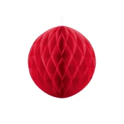 PartyDeco Papirnata krogla rdeča 30 cm