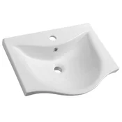 AQUALINE AQUALINE ZARA 55 Pohištveno Keramično Umyvadlo 54x44,5cm Beli Polkrožni Design