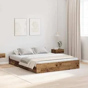 Krevet s ladicama Staro drvo 135 x 190 cm Konstruirano drvo
