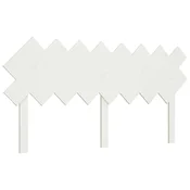 Vidaxl Posteljno vzglavje belo 159,5x3x80,5 cm trdna borovina