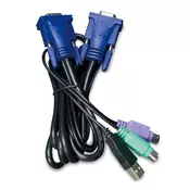 PLANET KVM-KC1-5 KVM cable Black, Blue 5 m