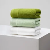 JD Original Set peškira, 34x74cm, 3 komada, Zeleno-beli