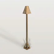 Moretti Luce LED-svetilka za podnožje Silva Frame, višina 50 cm, starinsko medenina - Podeželska hiša/Rustikalna - starinski medenina