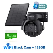 KJB Solarna vrtljiva IP kamera Wi-Fi, črna, 128 GB
