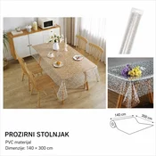 KMT PVC Stolnjak, 30 m, Providna