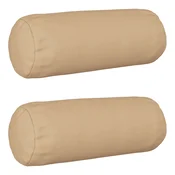 vidaXL Prevleka za blazino 2 kos HEERLEN Krem O 15 x 40 cm Blago