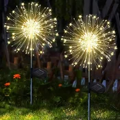 Solarna lampa drvo žute sijalice