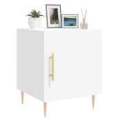 MAISON CHIC Nočna omarica - Nočna miza bela 40x40x50 cm inženirski les, (21690550)