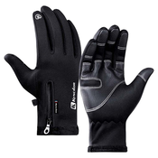 Vodootporne rukavice Snowlex Polar s touchscreen funkcijom i toplisnkom izolacijom za ugodno tople dlanove - ash black - S