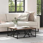 vidaXL Klubska miza Star les 70 x 70 x 30 cm Konstruiran les